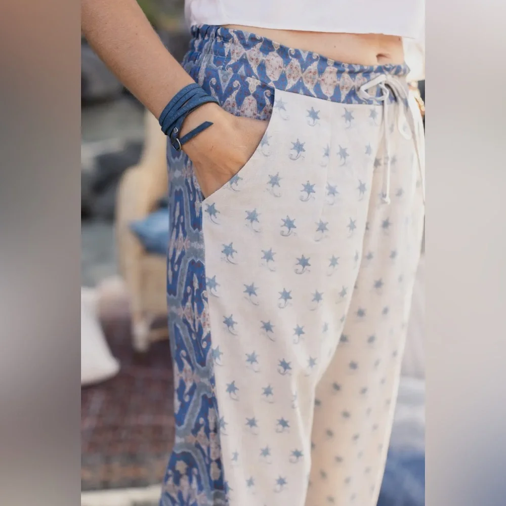 ⭐️Market of Stars⭐️ Head In The Clouds Artist Boho Comfy Cropped Pants